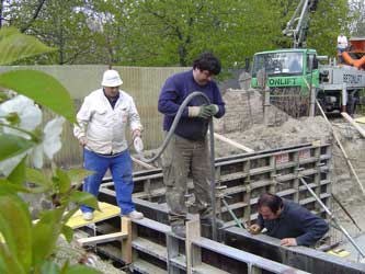 Kellerwand betonieren