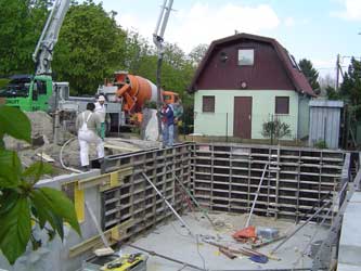 Kellerwand betonieren